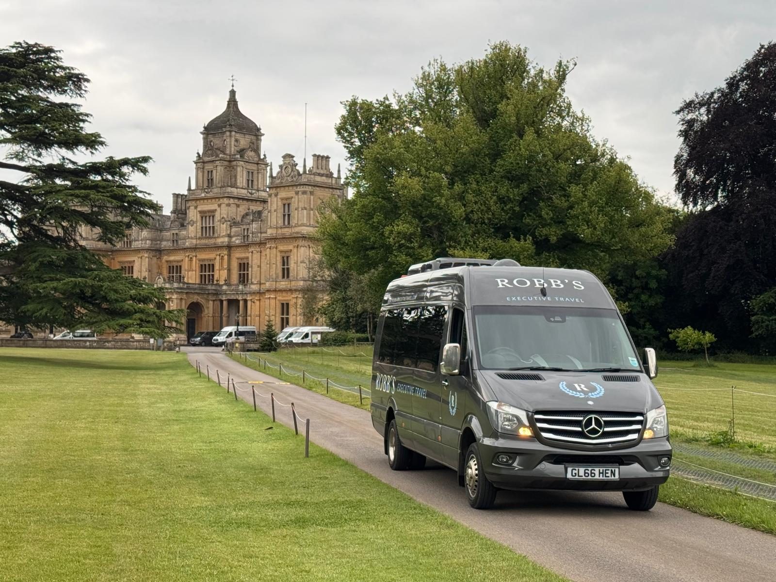 Luxury 19 Seater Coach, parked